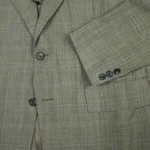 Vtg 70s Bespoke Prince of Wales Check Suit Mens 42R/36R Bell Bottom Gentleman